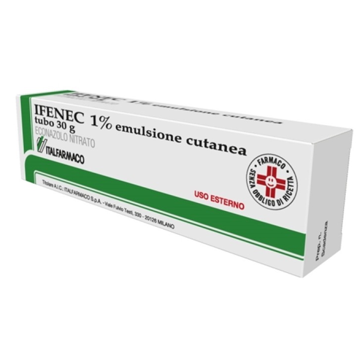Ifenec 1% Econazolo Nitrato Emulsione Cutanea Antimicotica 30 grammi