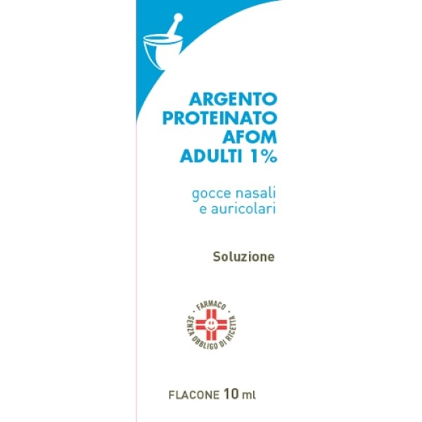 Argento Proteinato Afom 1% Adulti Gocce Nasali e Auricolari 10 ml