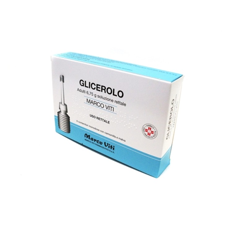 Glicerolo Viti 6,75 grammi Adulti Soluzione Rettale 6 Contenitori Monodose con Camomilla e Malva