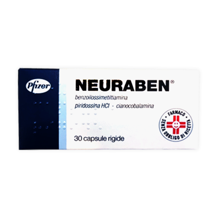 Neuraben 100 mg Benzoilossimetiltiamina Vitamina B 30 Capsule