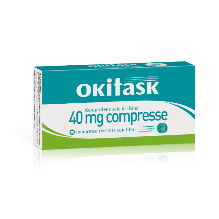 Okitask 40 mg Ketoprofene Sale di Lisina 10 Compresse Rivestite