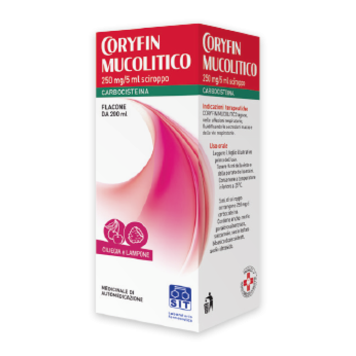 Coryfin Mucolitico Sciroppo 250 mg/5 ml Carbocisteina 200 ml