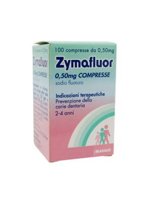 Zymafluor 0,50 mg Sodio Fluoruro Prevenzione Carie 100 Compresse