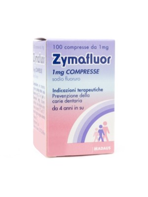 Zymafluor 1 mg Sodio Fluoruro Prevenzione Carie 100 Compresse