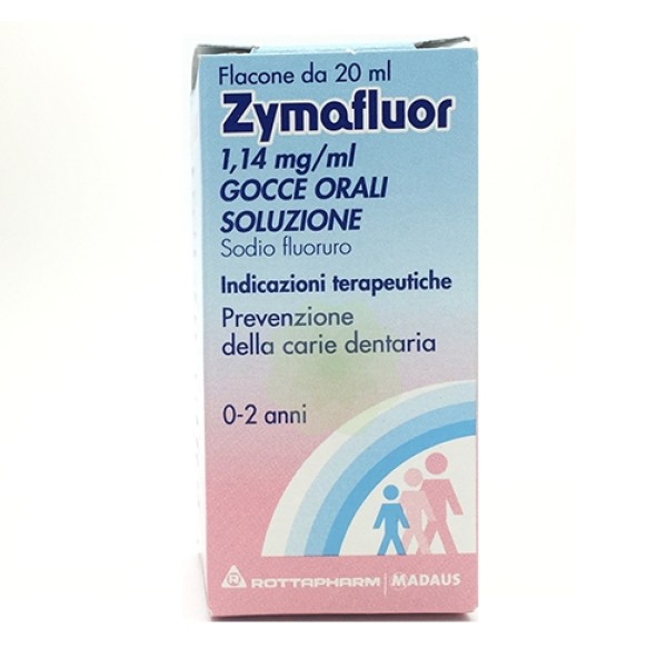 Zymafluor 1,14 mg Sodio Fluoruro Prevenzione Carie Gocce 20 ml