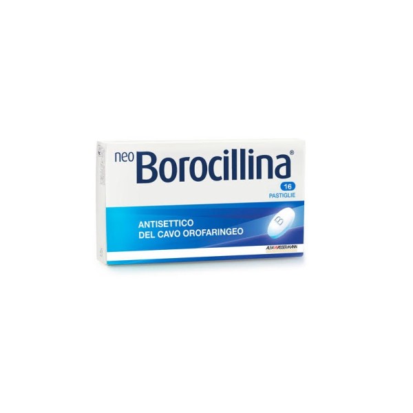 Neo Borocillina 1,2 mg + 20 mg Antisettico Cavo Orofaringeo 16 Pastiglie