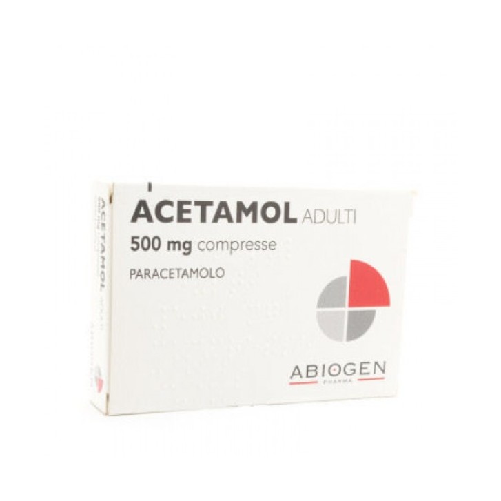 Acetamol 500 mg Adulti Paracetamolo 20 Compresse