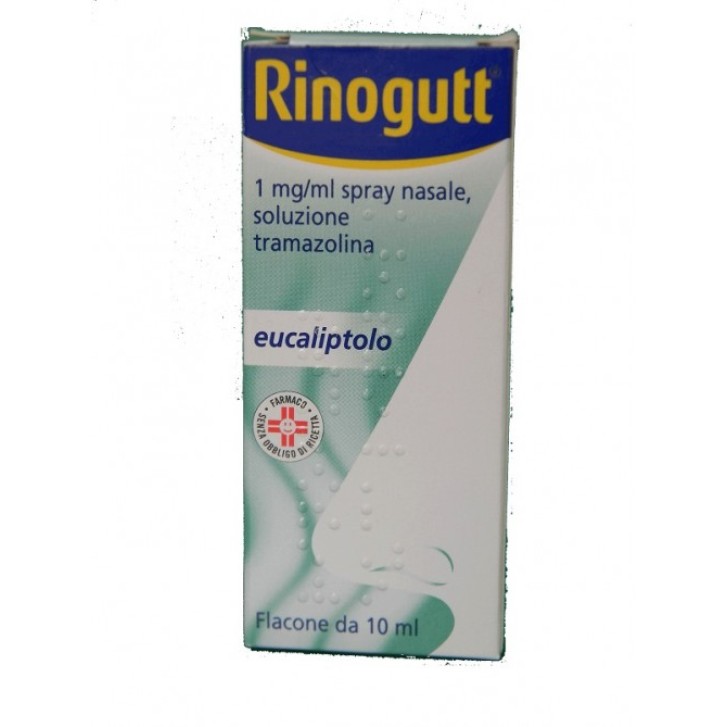 Rinogutt Spray Nasale Decongestionante con Eucaliptolo 1% Tramazolina 10 ml