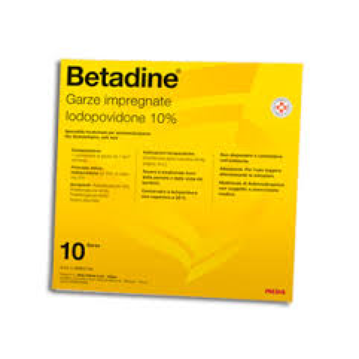 Betadine 10% Iodopovidone Garze Impregnate 10 x 10 cm