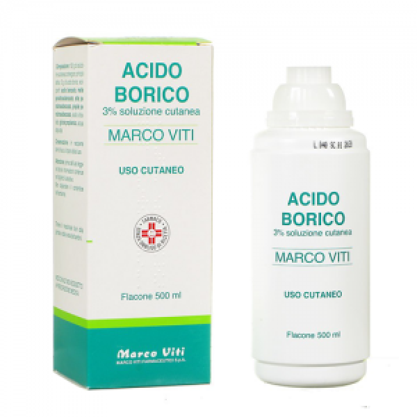 Acido Borico Viti Soluzione Cutanea 3% Antisettico 500 ml