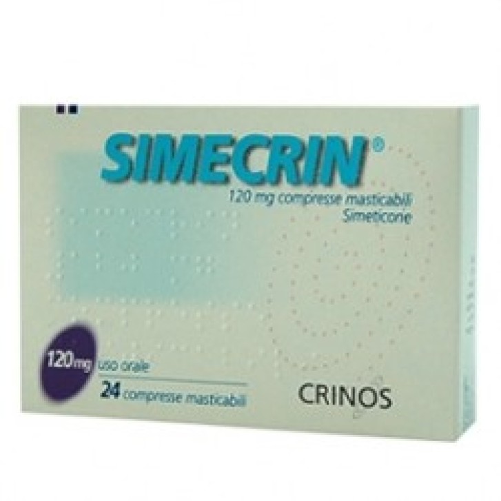 Simecrin 120 mg 24 Compresse Masticabili - Simeticone Meteorismo