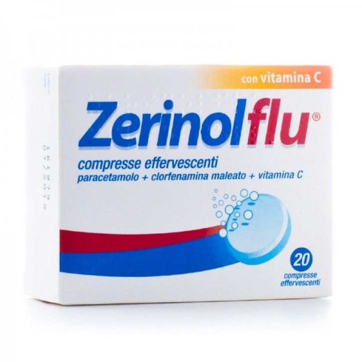 Zerinolflu Antinfluenzale Paracetamolo 20 Compresse Effarvescenti