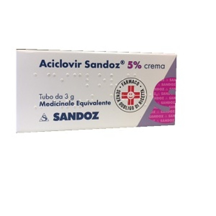 Aciclovir Sandoz 5% Crema Antivirale 3 grammi