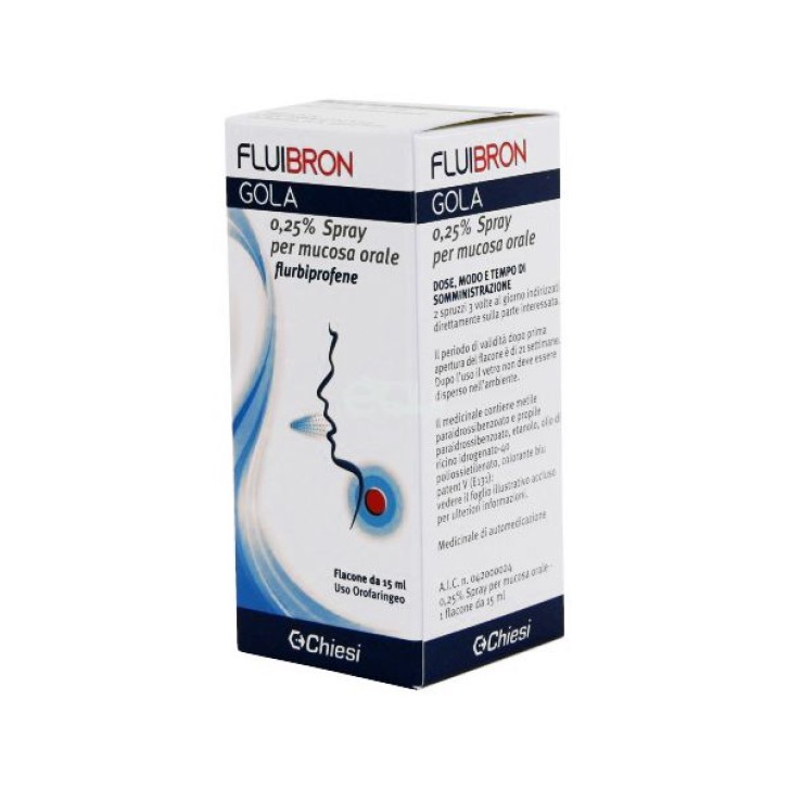 Fluibron Gola Spray per Mucosa Orale Flurbiprofene 15 ml
