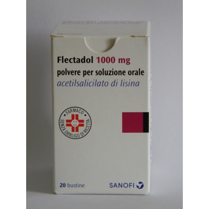 Flectadol 1000 mg Acetilsalicilato di Lisina Antidolorifico 20 Bustine