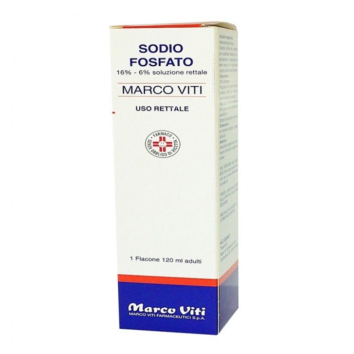Sodio Fosfato Marco Viti 16% - 6% Soluzione Rettale Adulti Flacone 120 ml