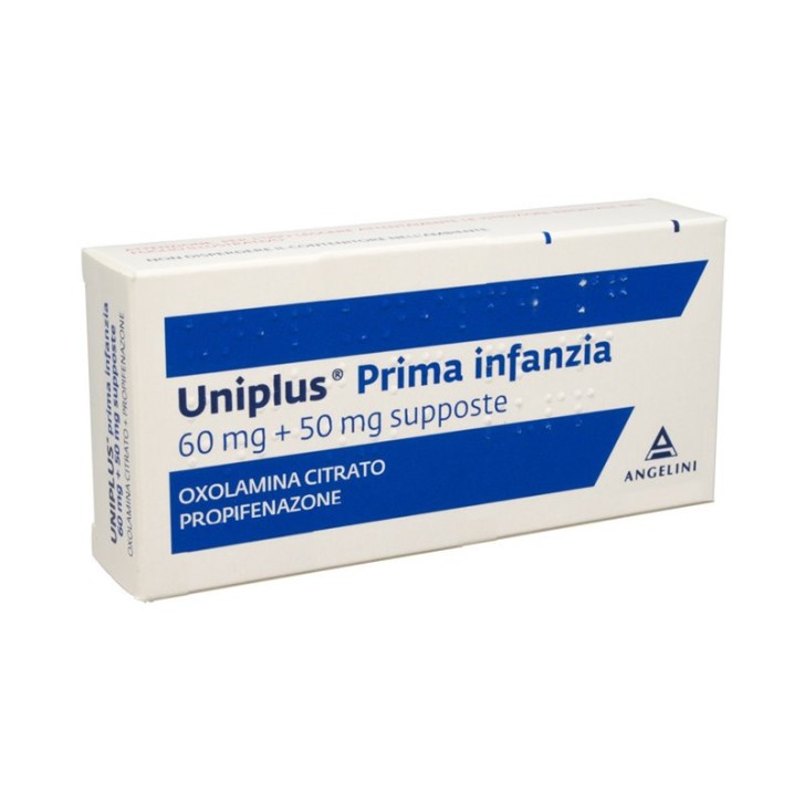 Uniplus Prima Infanzia 60 mg + 50 mg Propifenazione 10 Supposte