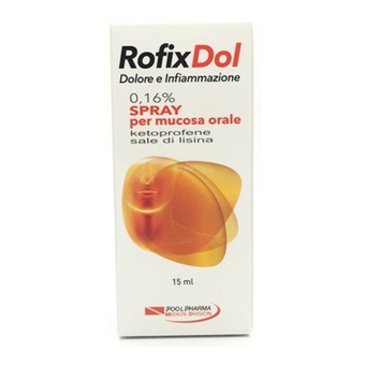 Rofixdol Infiammazione e Dolore Spray Soluzione Orale 0,16% Ketoprofene 15 ml
