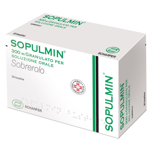 Sopulmin Granulato per Soluzione Orale 300 mg Sobrerolo 20 Bustine