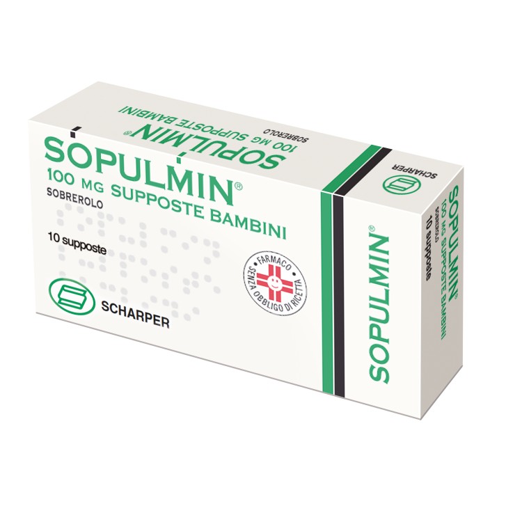 Sopulmin Bambini 100 mg Sobrerolo Mucolitico 10 Supposte
