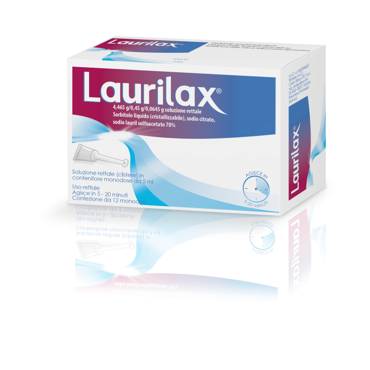 Laurilax Soluzione Rettale 12 Flaconcini Monodose