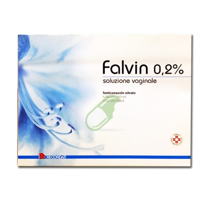 Falvin Soluzione Vaginale 0,2% Fenticonazolo 5 Flaconi 150 ml