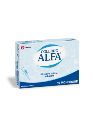 Collirio Alfa Monodose 0,8mg/ ml Decongestionante 10 Flaconcini