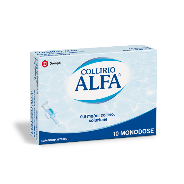 Collirio Alfa Monodose 0,8mg/ml Decongestionante 10 Flaconcini