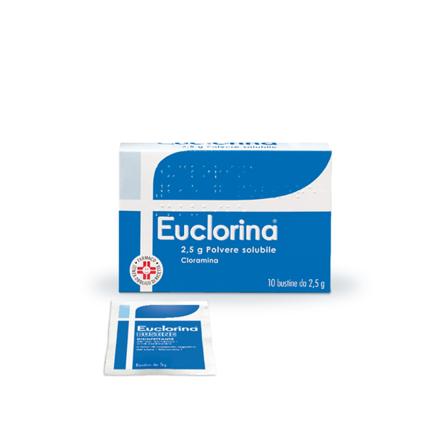 Euclorina Polvere Solubile Cloramina Disinfettante 10 Buste 2,5 grammi
