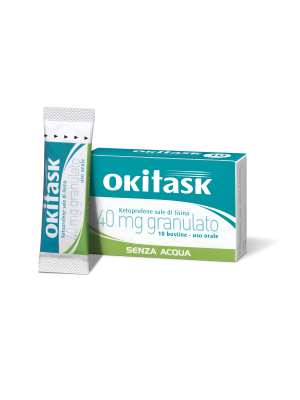 Okitask Ketoprofene Sale di Lisina Soluzione Orale Granulato 10 Bustine 40 mg