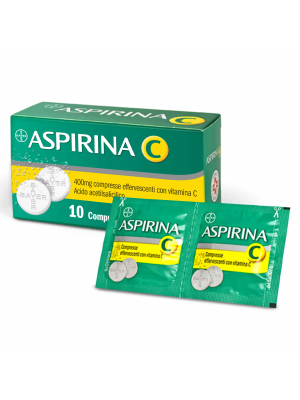 Aspirina C 400 mg + 240 mg Acido Acetilsalicilico 10 Compresse Effervescenti