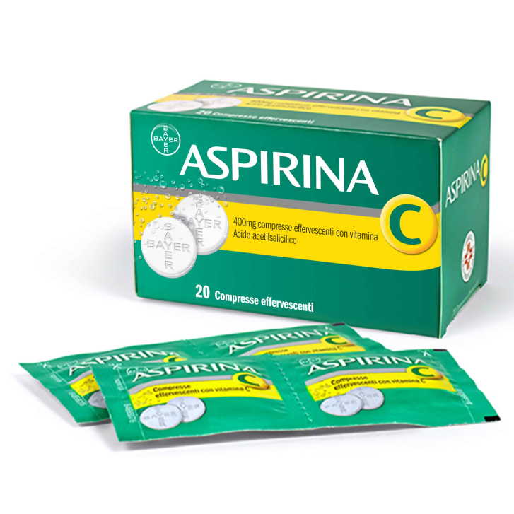 Aspirina C 400 mg + 240 mg Acido Acetilsalicilico 20 Compresse Effervescenti