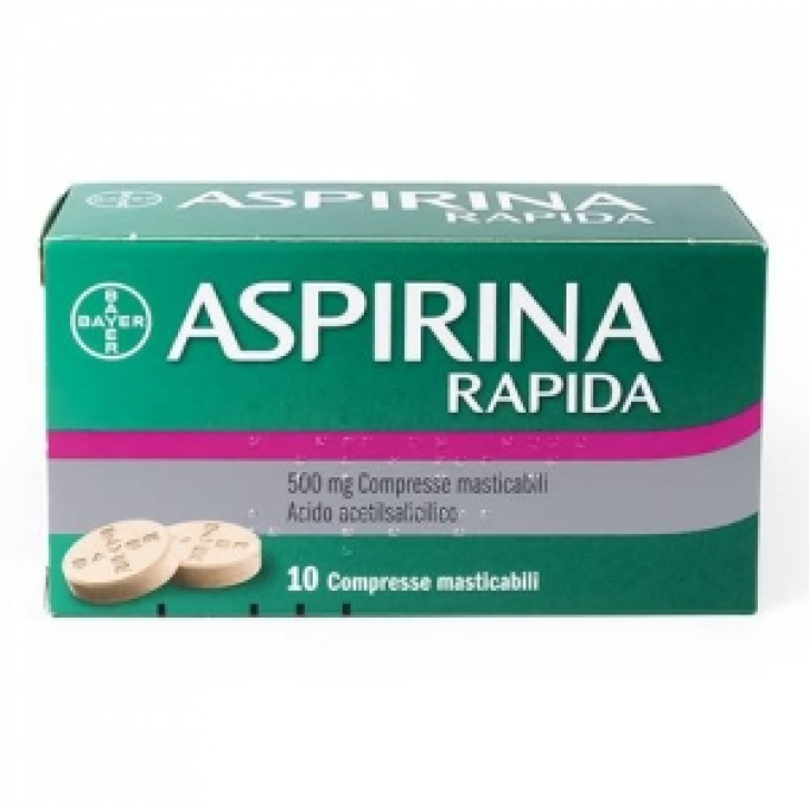 Aspirina Rapida 500 mg Acido Acetilsalicilico 10 Compresse Masticabili