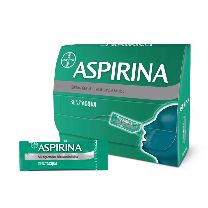 Aspirina Granulato 500 mg Acido Acetilsalicilico 20 Bustine
