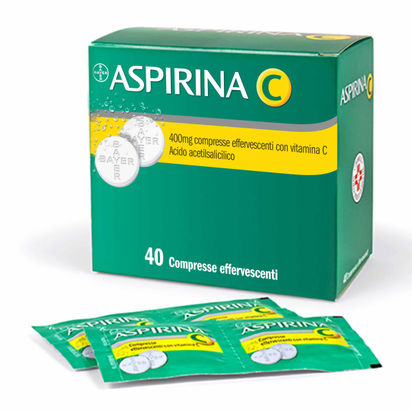 Aspirina C 400 mg + 240 mg Acido Acetilsalicilico 40 Compresse Effervescenti