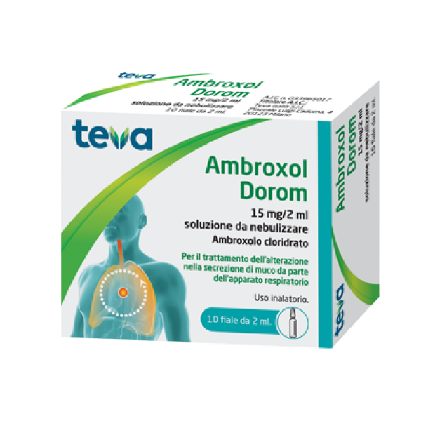 Ambroxol Dorom 15 mg/2 ml Soluzione da Nebulizzare 10 Fiale