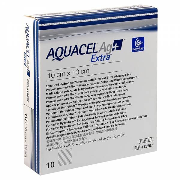 Aquacel Ag+ Extra Medicazione Antimicrobicaa 10x10 cm 10 pezzi