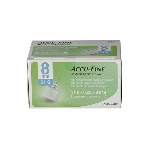 Accu-Chek Ago Accu-Fine G31 8 mm Ago per Penna Insulina 100 Pezzi