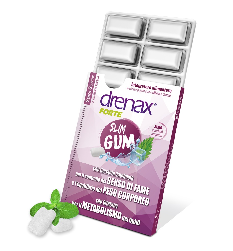 Drenax Forte Slim Gum 9 Chewin Gum - Integratore Dimagrante