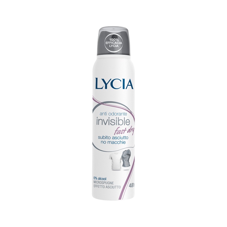 Lycia Invisible Fast Dry Spray Deodorante Anti Odore 150 ml