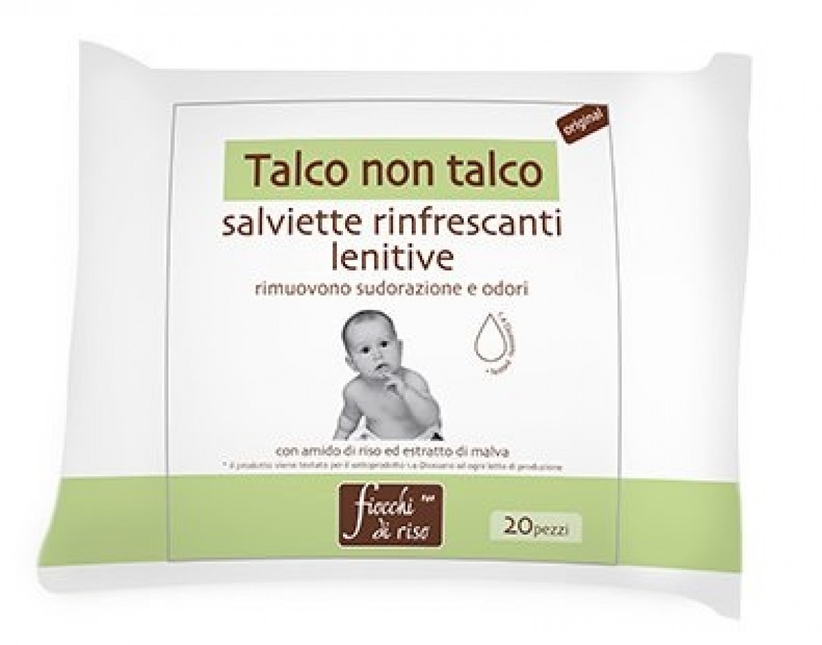 Fiocchi di Riso Salviette Talco Non Talco 20 Pezzi