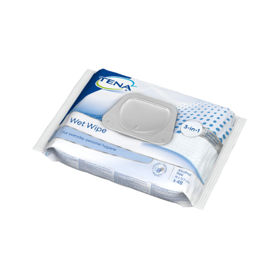 Tena Wet Wipe Salviette Umidificate 48 Pezzi