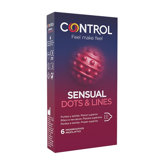 Control Sensual Dots &amp Lines 6 Profilattici