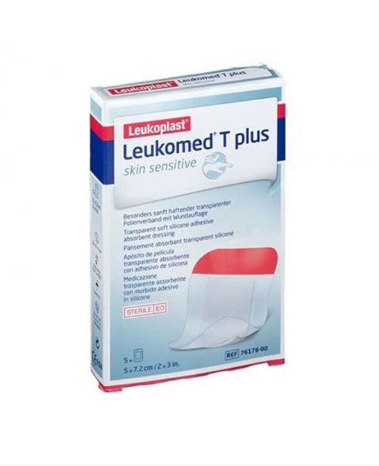 Leukomed T Plus Skin Sensitive Medicazione Post-Operatoria 7,2 x 5 cm 5 Pezzi