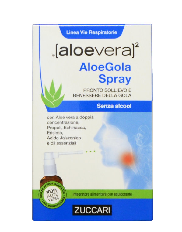 Zuccari AloeVera2 AloeGola Spray 30 ml - Spray Benessere della gola