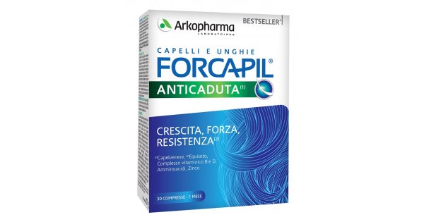 Arkopharma Forcapil Anticaduta 30 Compresse - Integratore Capelli e Unghie