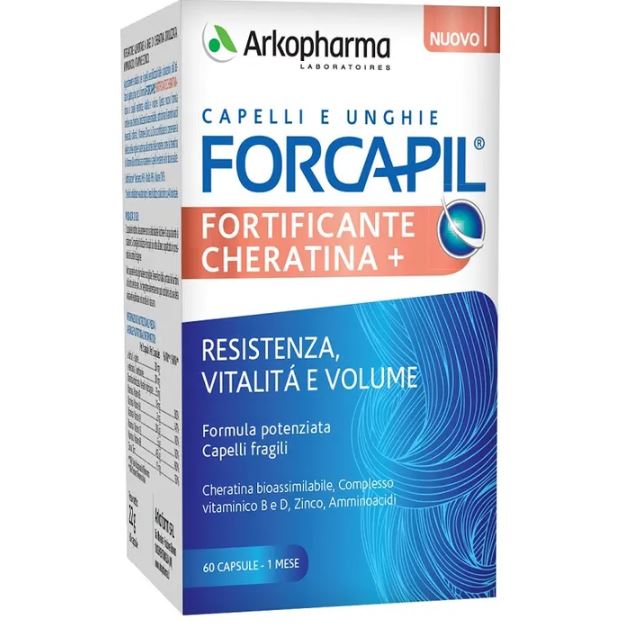 Arkopharma Forcapil Fortificante + Cheratina 60 capsule - Integratore Capelli e Unghie