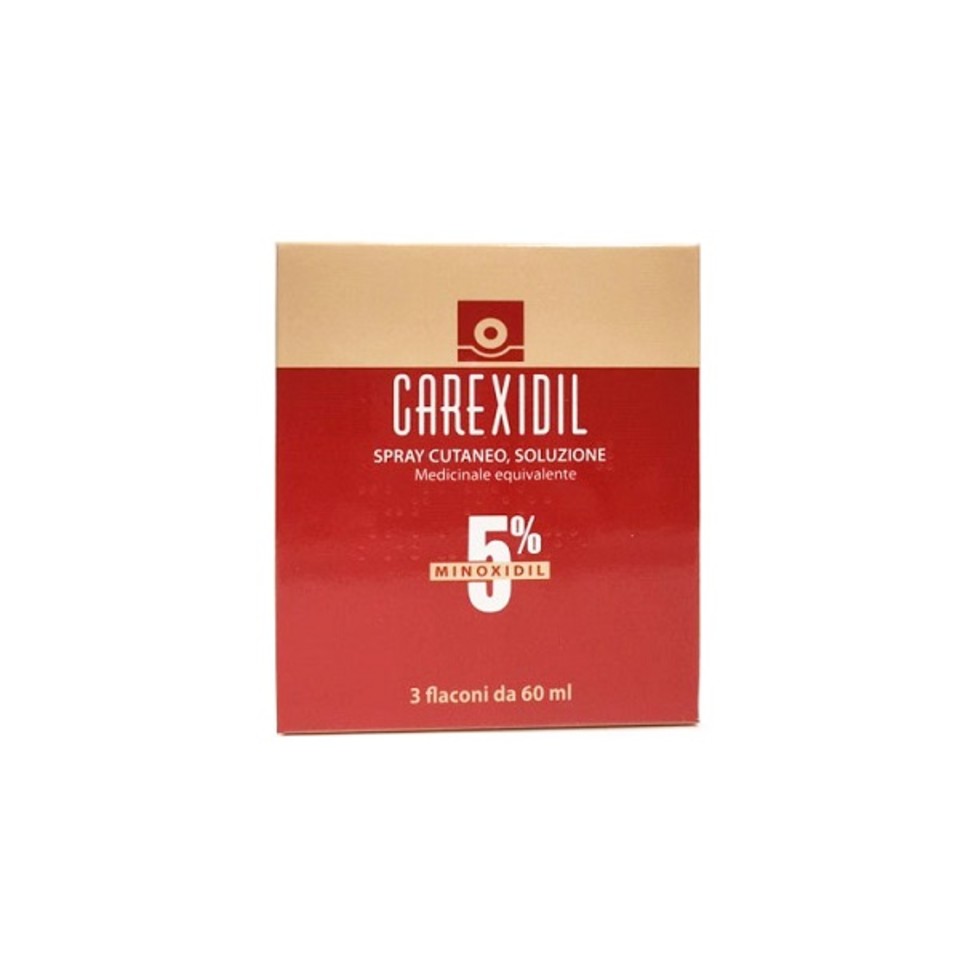 Carexidil 5% Minoxidil Spray Cutaneo Soluzione 3 x 60 ml