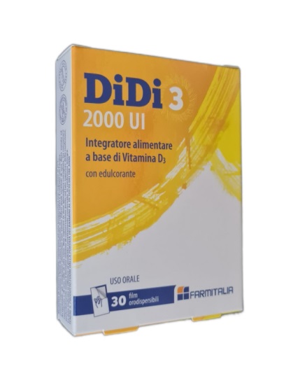 DiDi 3 2000 UI 30 Film Orodispersibili - Integratore Vitamina D3