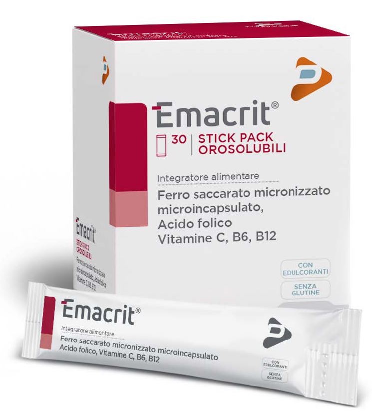 Emacrit Orosolubile 30 Stick - Integratore Ferro